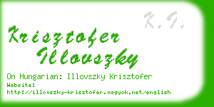 krisztofer illovszky business card